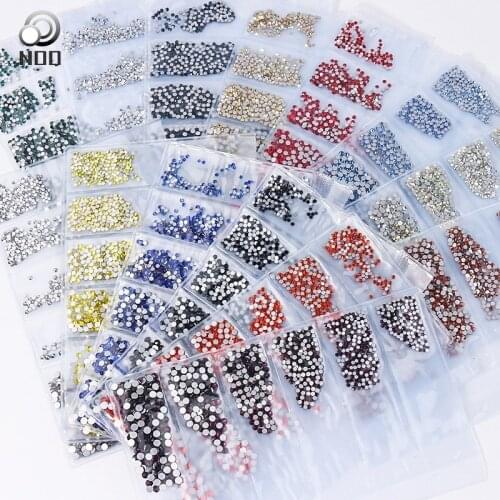 AB Rhinestones For Nails 3D Nail Art Deorations Bling Crystal Glass Nails Accessories Nail Glitter Gems Jewelry