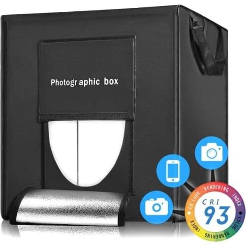 ZUOCHEN 60cm Photo Studio Photography Studio Light Box Shooting Tent Kit with 3 Backgrounds Backdrop For Photography Jewelry Toy