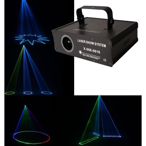 LED 1W RGB Laser Scanning Pattern Light DMX Animation Scanning Projector Disco Ball DJ Performance Moving Light Stage Light