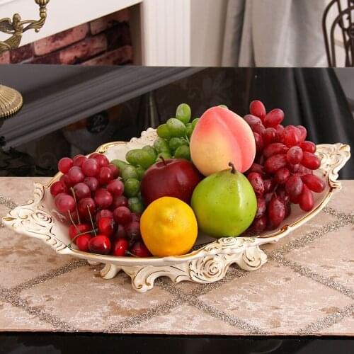Fruit Plates Ceramic Crown Candy Tray Food Storage Plate Table Kitchen Tray Supplies