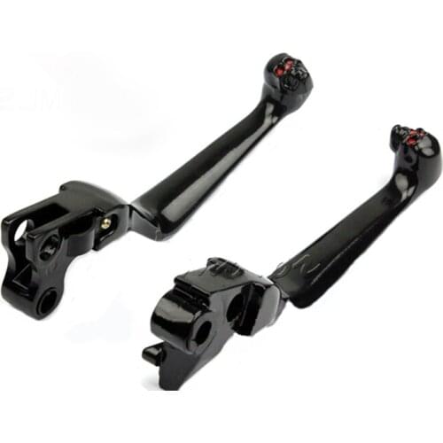 Motorcycle Brake Clutch Lever Skull Hand for Harley Davidson SoftailXL Sportster 883 1200 FXDWG Dyna Wide Glide FXDB Street Bob