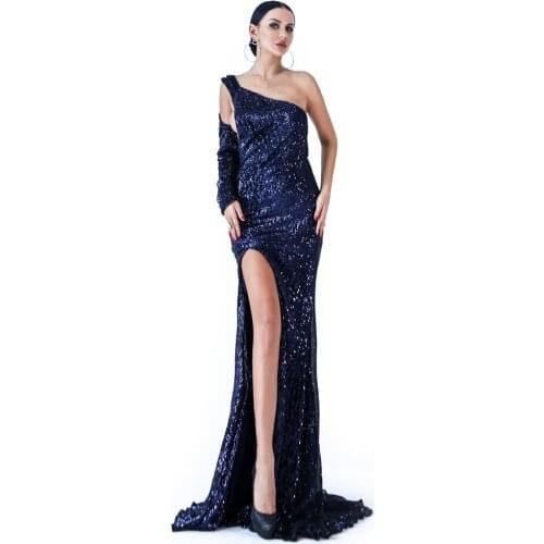2019 Spring Summer Evening Dresses Half Sleeves Lace Black Formal Gown Long Evening Party Dress vestido de festa