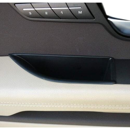 ABS Plastic Front Row Door Storage Box Organizer Car Accessories For Land Rover RR Evoque 2012-2015 Black