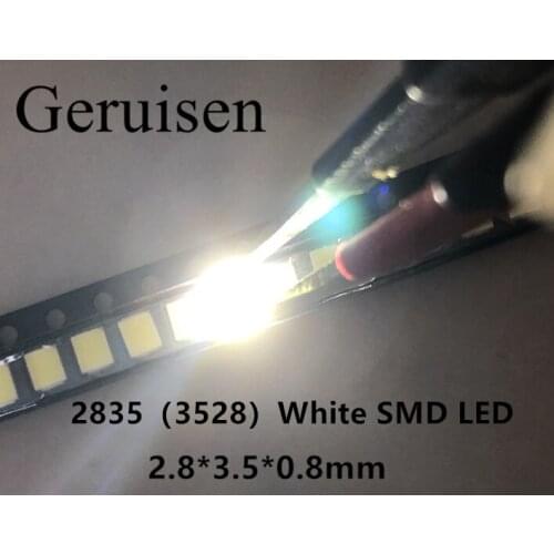 0.2W SMD 2835 LED Lamp Bead 21-25lm White SMD LED 3528 Cool white Beads LED Chip DC3.0-3.4V Freeshipping Sale-Seller/200PCS
