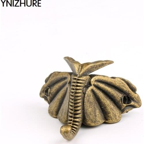 20pcs Special Offer Real Antique Wooden Trunk Legs Foot Elephant Decorative Gift Corner Bronze Alloy