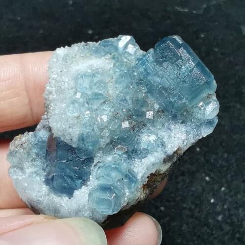 33.6g natural blue-green fluorite mineral ring vein healing teaching specimen stone decoration collection ornaments