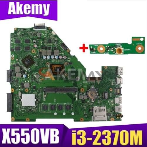 Akmey X550VB motherboard For ASUS X550VB X550CC X550CL X552C A550C K550C laptop motherboard Test OK 4G RAM I3-3110M GT740M