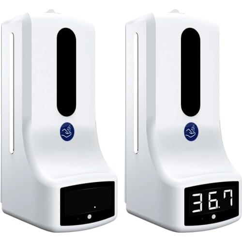Flexible handsfree automatic wall mounted thermometer k9 liquid soap dispensers