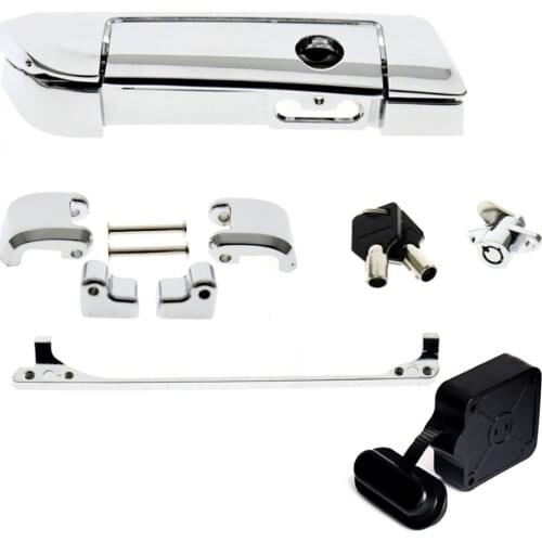 Chrome Tour Pak Trunk Lid Latches With Tether For Harley Touring Street Glide Road King 14 15 16