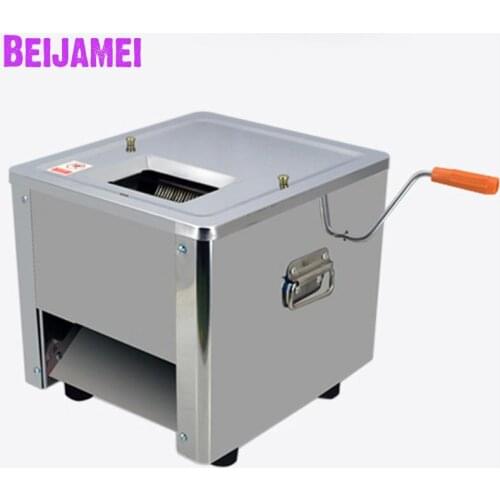 BEIJAMEI stainless steel meat slicing cutting machine/electric commercial fresh meat slicer cutting machine