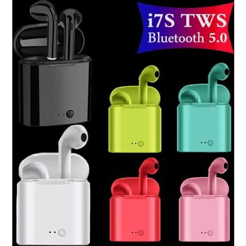I7 TWS Wireless Earphones Bluetooth 5.0 Earphone Matte Earbuds Headset Wireless Headphones for xiaomi iphone huawei Charging Box