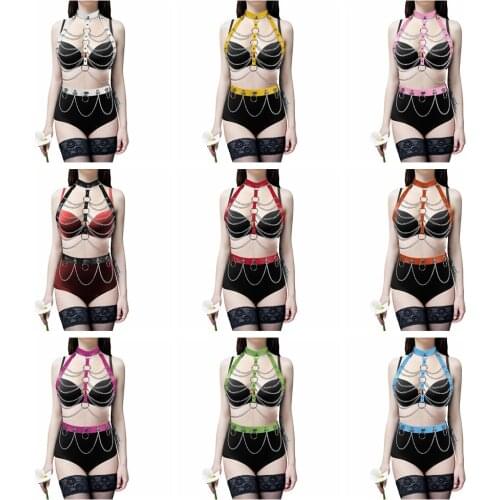 Punk BDSM Bondage Handmade PU Leather Harness Belts Body Straps Chest Bdsm Rave Wear Gothic Harness Fashion Stylish Accessories