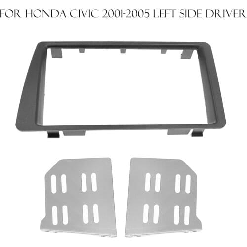Double 2DIN Car Dash Frame Radio DVD CD Fascia for Honda Civic 2001-2005 Left Side Driver Auto Stereo Panel kit Car Installation