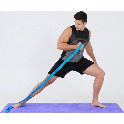 2020 Yoga Stretch Strap Elastic Yoga Belt Fitness Gym Pilates Waist Leg Resistance Bands Body Building Resistance Belt j
