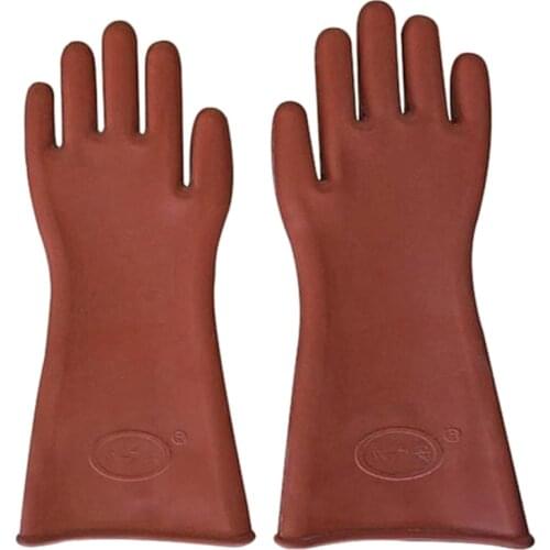 Electrical Insulated Rubber Gloves Electrician 12KV High Voltage Safety Protective Work Gloves Insulating for Lineman