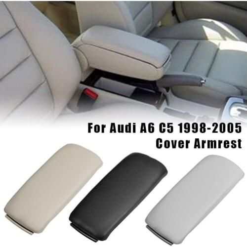 Car Leather Armrest Cover Center Console Lid Covers Cap Interior Storage Box For Audi A6 C5 1998-2005 Car Accessories