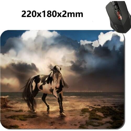 Mairuige Custom Rectangle Mousepad The Painted Pony Mouse Pad Oblong Desktop Mousepad Rectangle Non-Slip Gaming Mouse Pads