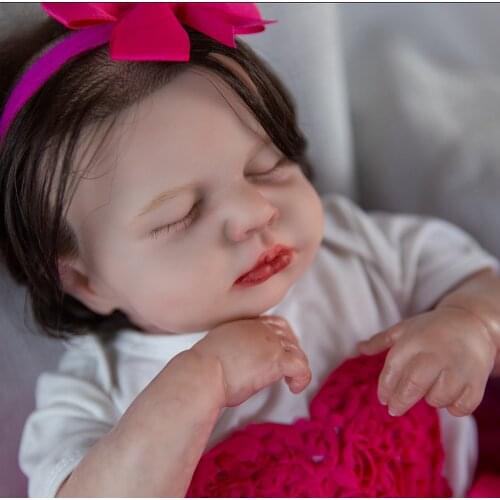 New Style 20 Inch Princess Girl Reborn Dolls Silicone Lovely Baby Dolls For Toddler Birthday Gift Playmate