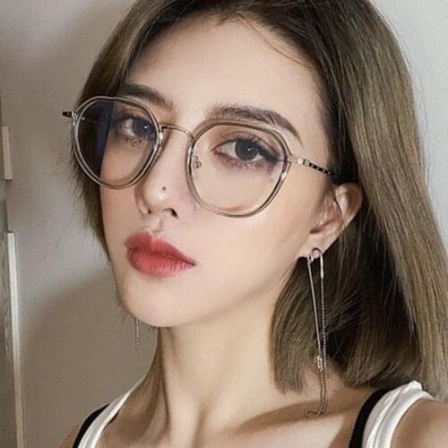 2021 Round Metal Glasses Frame Men Women Nearsighted Prescription Optical Myopia Glasses Retro Decorative Glasses for Men Women