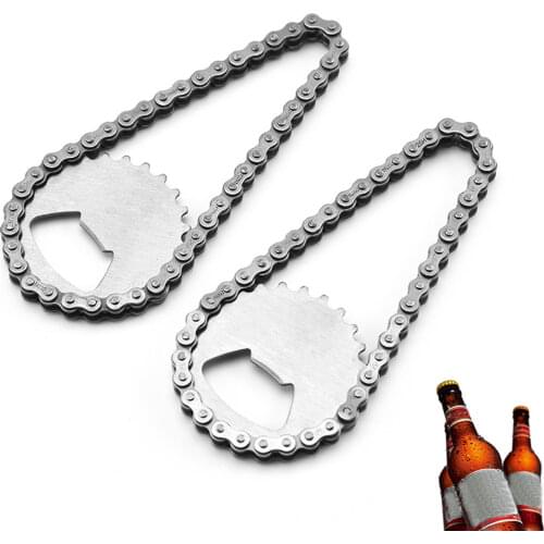 Stainless Steel Bicycle Chain Bottle Opener Cap Lifter Can Opener Drinks Household Beer Party Accessories Kitchen Tools