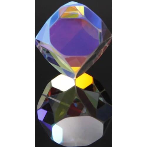 Cross dichroic prisma dice Octahedral beam combiner Optical glass decorative Cube color prism crystal prisme