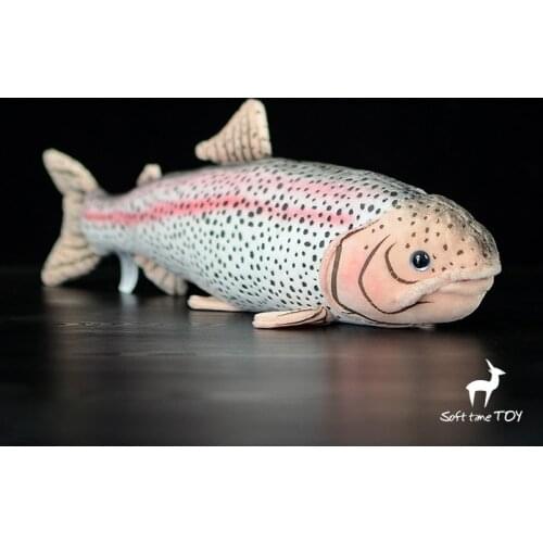 Plush Marine Animals Rainbow Trout Doll Toys Simulation Fish Gifts Rare Good Quality Toy Store
