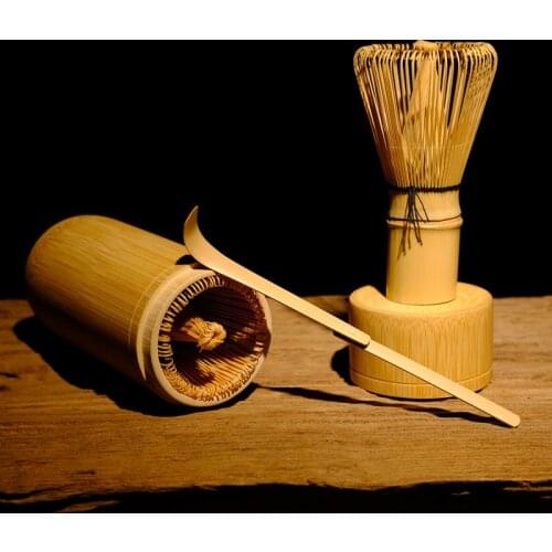 Portable Travelling Matcha Kit ( Bamboo Whisk ) 100 Pondate Collapsible Scoop set Tea Ceremony Sets Foldable mini scoop