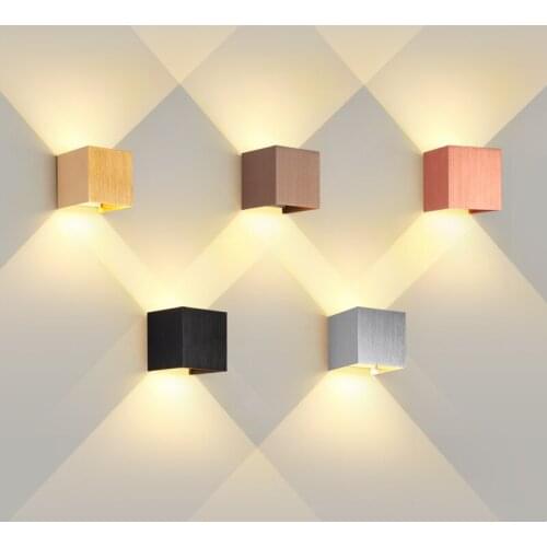 LED Wall Lamp IP65 Waterproof Indoor & Outdoor Aluminum Wall Light Surface Mounted Cube LED Garden Porch Light