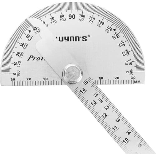 90X150MM 180 Degree Stainless Steel Protractor Round Angle Ruler Tool