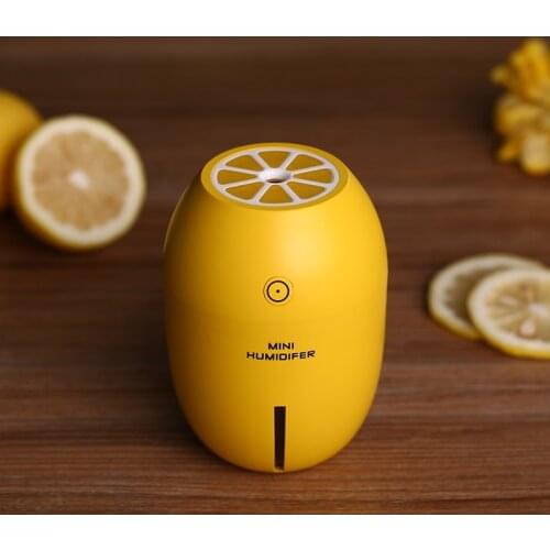 Creative Lemon Humidifier Mini USB Desktop Diffuser Air Humidifier Led Light Mist Maker For Home Office Car Gifts 4 Colors