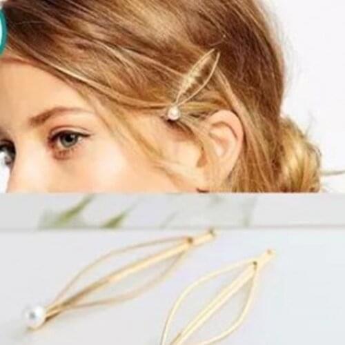 European-style simple atmospheric imitation gold headdress hairpin wild pearl jewelry accessories wholesale