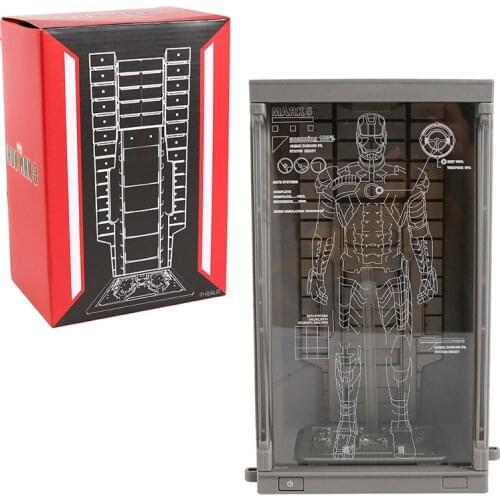 Iron Man Hall Of Armor Hangar 7" Figure Display Box Collectible Figurine Model Toy