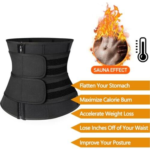 Womens Waist Trainer Neoprene Body Shaper Belt Slimming Fat Burning Belt Tightening Corset Tummy Control Strap Shapewear Fajas
