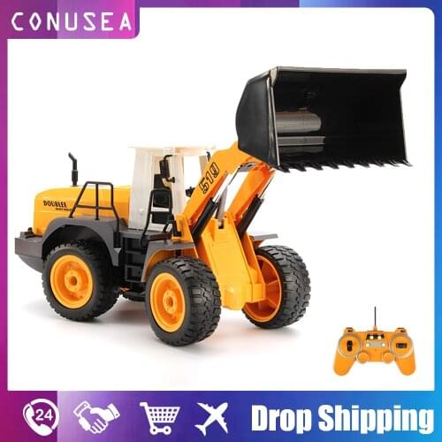 1:16 Rc Truck Tractor Loader Caterpillar 2.4G Remote Radio Controlled Car Excavator Bulldozer Engineering Dumper Car Kids Toy