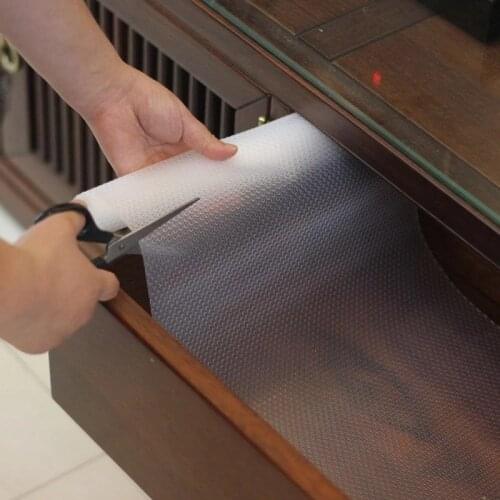 1roll EVA Shelf Drawer Liner Cabinet Non Slip Cover Mat For Cupboard Refrigerator Organizer Waterproof Oilproof Shelf Cover Mat