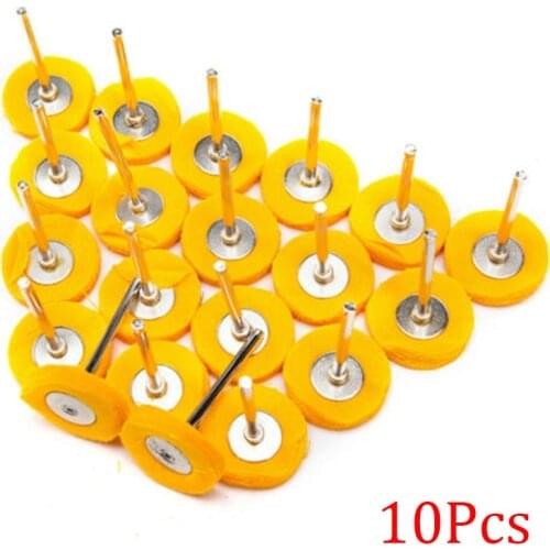 10pcs Mini Polishing Wheels 25mm/1inch Electrical Grinding Abrasive Tools Shank Polisher Buffing Pads