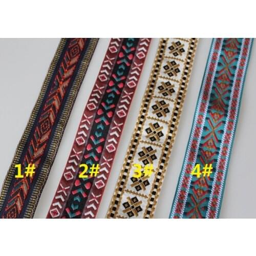10yards/lot wide about 5.1cm Woven Jacquard Ribbon geometry for curtain and clothing accessory H-9967