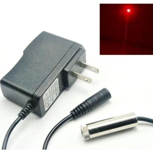 12mm*30mm Dot/Line/Cross Focusable 30mw 650nm Red Laser Lights Module w 5V Adapter