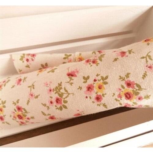 150 cm X 50 cm handmade flower printed linen cotton fabric for curtain and tablecloth fabric