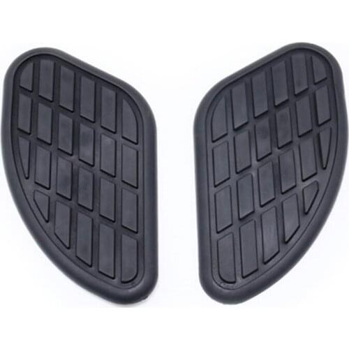 2pcs Motorcycle Fuel Tank Pad Protector Stickers Side Panels Rubber For Honda Yamaha Cafe Racer Vintage