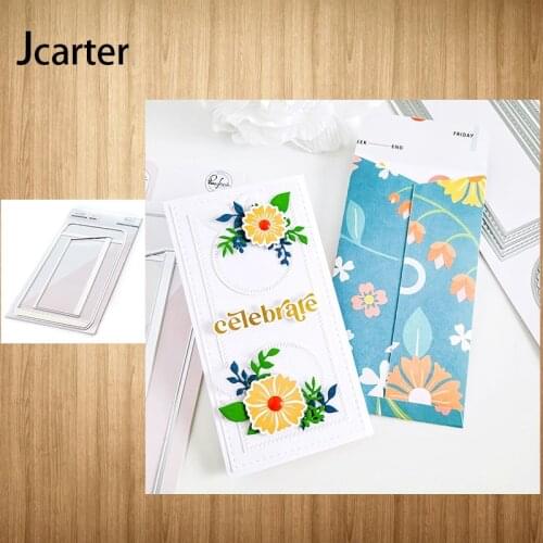 2021 Rectangle Origami Cover DIY Metal Cutting Dies Craft for Scrapbooking Handmade Mould Blade Punch Stencils Dies Cut Model