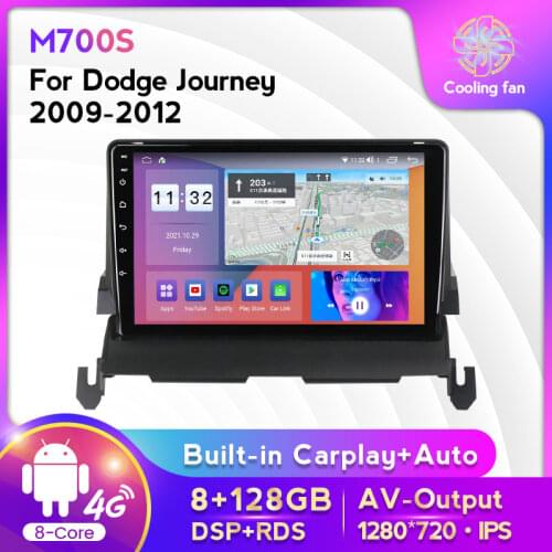 4G LTE Wifi 9 inch Car Android Radio Video Player For DODGE Journey 2009 2010 2011 2012 IPS 1280*720 GPS Screen Carplay Auto