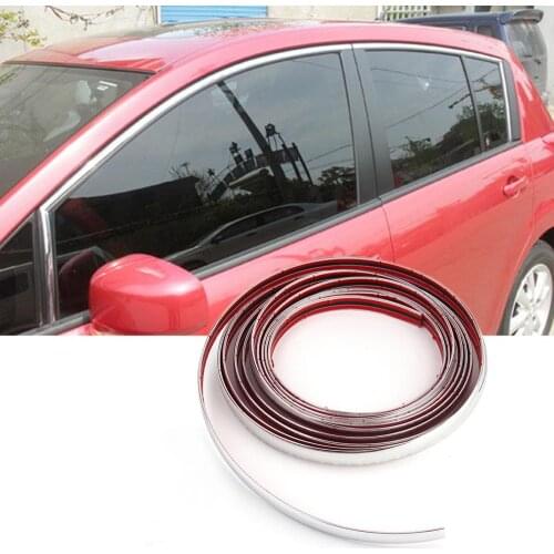 5M DIY Car Chrome Styling Decoration Sticker Silver Plated Moulding Trim Strip 20mm High Quanlity Brand New