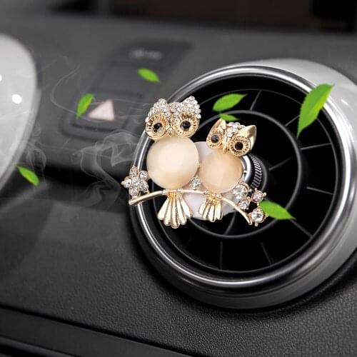 Car Air Freshener Auto Outlet Perfume Diamond Owl Car-styling Vent Solid Fragrance Diffuser