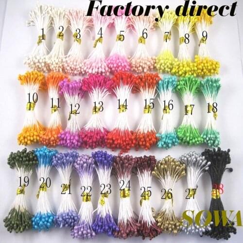 Free Shipping 300pcs/lot Pick Color 3mm Pearl Flower Stamen Floral Stamen For DIY Cake/Wedding Decoration