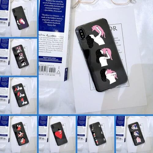 For iPhone X XR XS MAX 8 7 6S 6 S Case Silicone Soft Funny Girl Cat Back Cover For Apple iPhone 8 7 6S 6 S Plus Phone Case