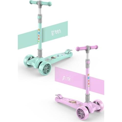 Children baby scooter kids 5in1 PU 4wheels Flashing Swing Car Lifting 2-15 Years Old Stroller Ride Bike Vehicle Outdoor Toys