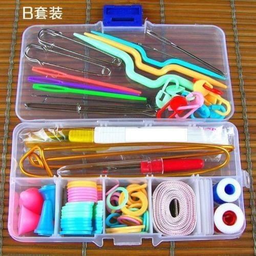 Dykb 79PCS x Knitting knit craft Accessory Supply Set Basic Tools Case Lots box Sweater needle Crochet case