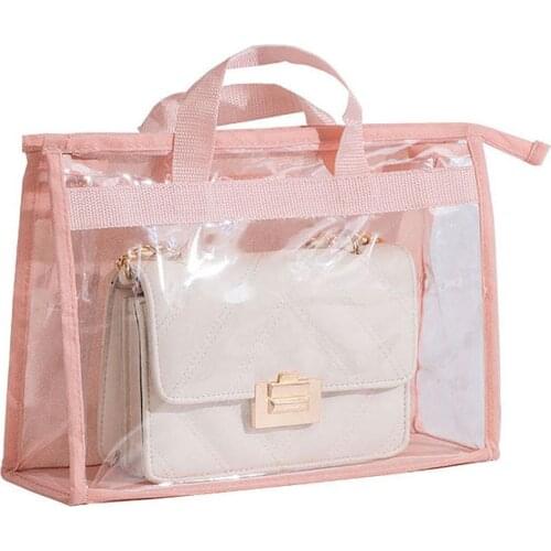 Breathable Dust Bag For Handbag Wardrobe Handbag Finishing Storage Toiletry Organizer Pouch Wardrobe Transparent Hanging Bag