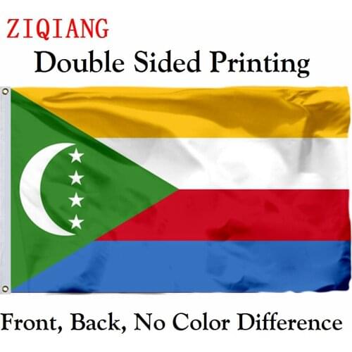 Federal And Islamic Republic Comoros Flag 3x5ft Polyester Flying Size 90x150cm Custom High Quality Double Sided Printing Banner
